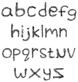 scribble small alphabet vector image vector image