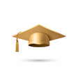 3d realistic brown yellow golden graduate vector image