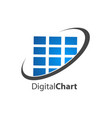 digital chart block logo concept design symbol vector image