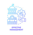 effective management blue gradient concept icon vector image vector image