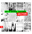 set of grunge textures vector image