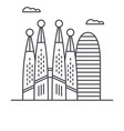 barcelona line icon sign vector image