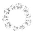 canna lily outline wreath vector image