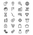 money line icons 2 vector image vector image