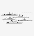 postwar british guided missile destroyers vector image
