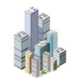 cityscape design elements with isometric building vector image vector image