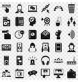 contact information icons set simple style vector image