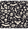 halloween symbols seamless pattern contrast vector image vector image