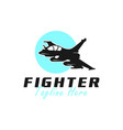 military fighter plane logo vector image vector image
