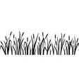 reed silhouette seamless border vector image vector image