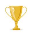 golden winner cup isolated on a white background vector image