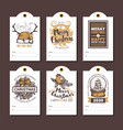 happy new year greeting cute tags cards for gifts vector image