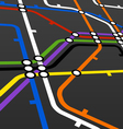 metro scheme on black vector image vector image