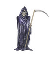 watercolor reaper with scythe vector image