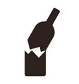 broken glass bottle icon symbol vector image vector image