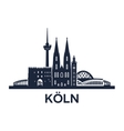 cologne skyline emblem vector image vector image