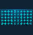 crosshair gun sight icons bullseye black vector image vector image