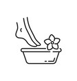 foot and nails treatment pedicure spa bowl vector image vector image