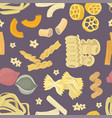 italian pasta food set pattern vector image vector image