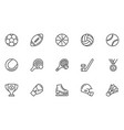 sport line icons vector image