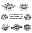 logo collection set with motorbike theme vector image vector image