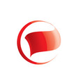 red sticker on white background vector image vector image