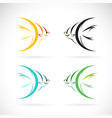 angel fish design on white background easy vector image vector image