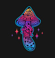 magic mushrooms psychedelic vector image vector image