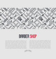 monochrome barber shop concept vector image vector image