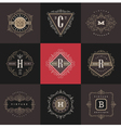 set of monogram logo template vector image vector image