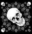 bandana design with skull and paisley ornament vector image