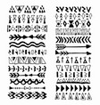 collection of handdrawn borders in ethnic style vector image vector image