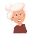 face expression grandmother angry vector image