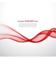 abstract red wave background vector image vector image