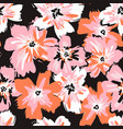 seamless hand drawn floral pattern creative vector image vector image