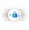 abstract security digital technology background vector image