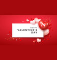 happy valentines day white paper space design vector image vector image