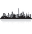 hong kong china city skyline silhouette vector image vector image
