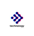 networking logo circle dot connection vector image
