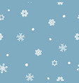 seamless xmas snow flake pattern blizzard vector image