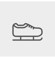ice skate thin line icon vector image