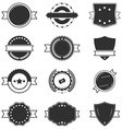 set of blank black and white retro labels vector image