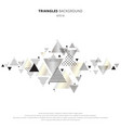 abstract elements geometric triangles gold silver vector image