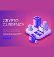 cryptocurrency mining blockchain vector image