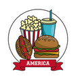 usa fast food concept vector image