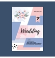wedding brochure blank template front page vector image vector image