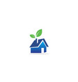 home realty eco leaf logo vector image