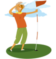 senior golf vector image
