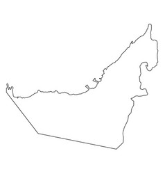 United arab emirates map icon geography blank Vector Image