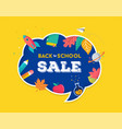 back to school speech bubble with many education vector image vector image